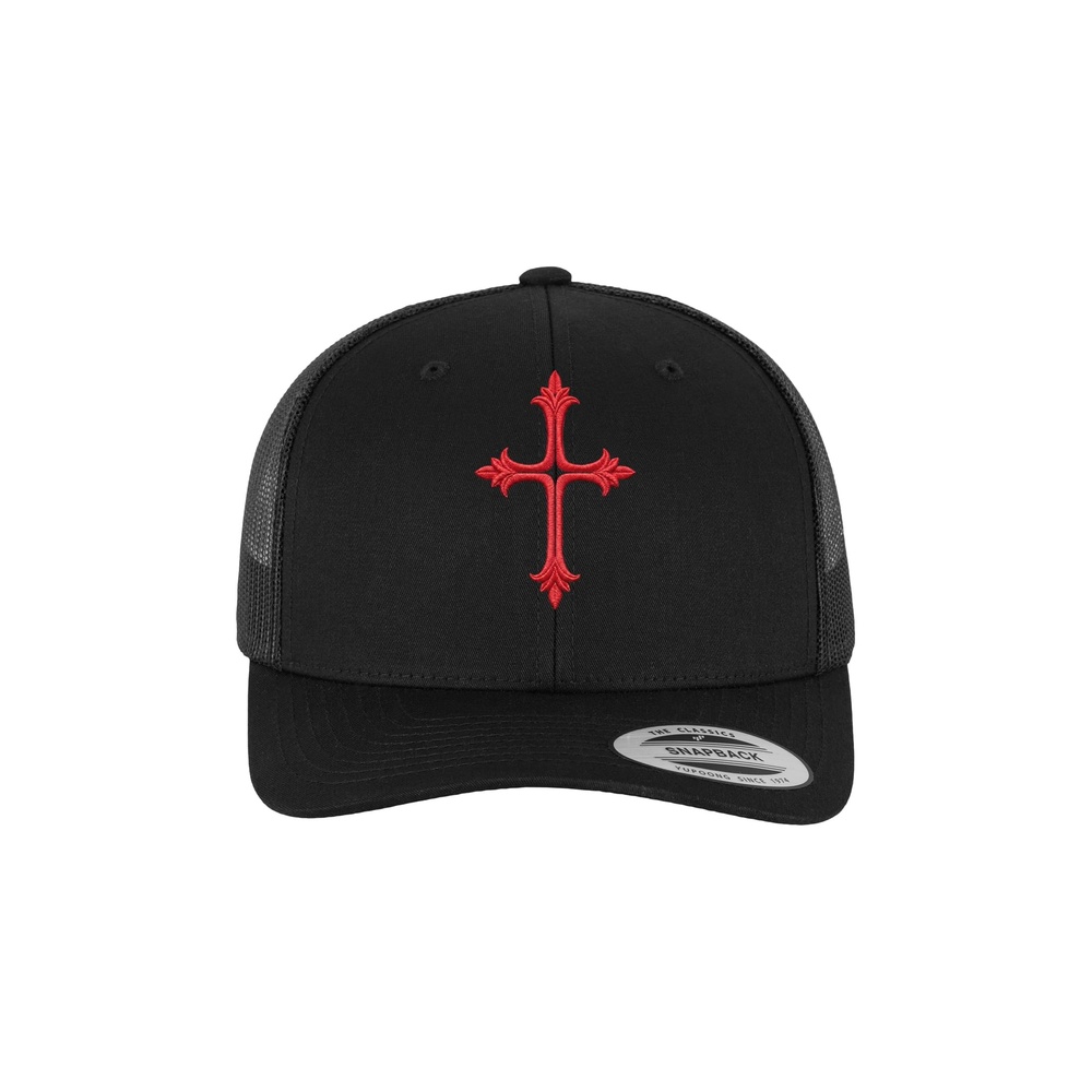 Mister Tee - Goth Cross Trucker Cap Cap - Black